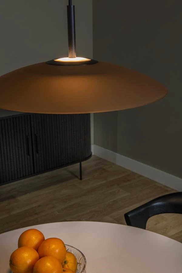 Lucide Premium MENGA - Suspension - Ø 40 cm - LED Dim. - 1x11W 2700K - Ambre - ambiance 3